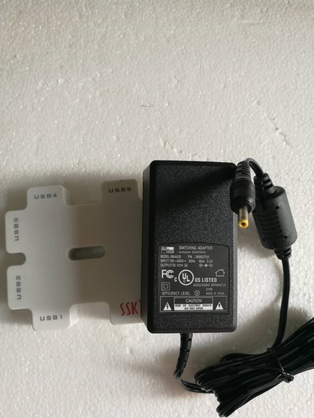 Genuine AcBel AC Adapter WAA020 5V 2A Power Supply 3.5*1.35mm Brand AcBel Type AC Adapter Compatible Brand For AcBel C - Click Image to Close